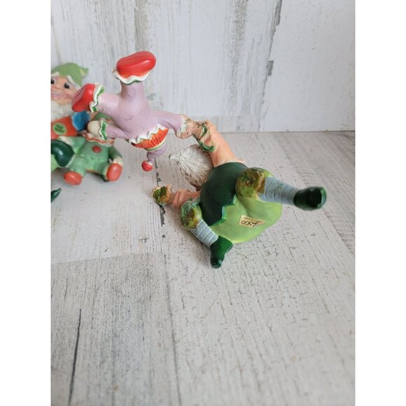 Enesco elf shelf sitters vintage Xmas decor figure unique home clown - Picture 6 of 9